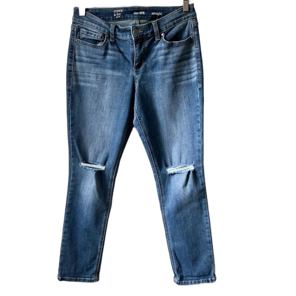 Crown and Ivy Petite Straight Jeans | size 8 PR